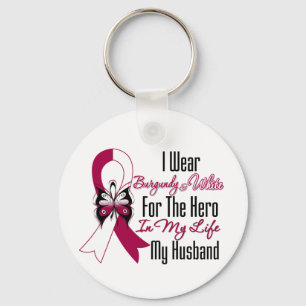 Porte-clés Head and Neck Cancer Hero My Husband