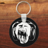 Porte-clés Headphones Musique singe (Recto)