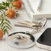 Porte-clés Headshot 1 de Pomeranian (Devant droit)