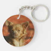 Porte-clés Headshot de chiot de chiwawa (Dos)