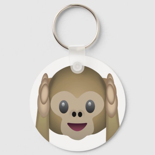 Porte-clés Hear No Evil Monkey Emoji (Recto)