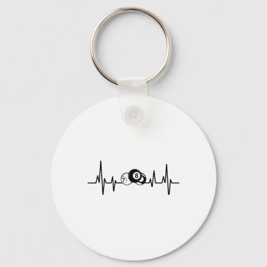 Porte-clés Hearbeat Pool Billard Lecteur Billard Cue (Recto)