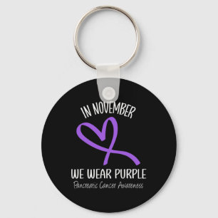 Porte-clés Hearbeat Purple Ribbon Pancreatic Cancer Awards