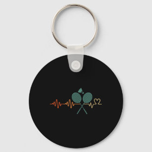 Porte-clés Hearbeat Volant de badminton Racket Retro Player G
