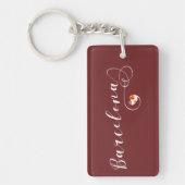 Porte-clés Heart Barcelona Keyring, Catalogne (Devant)