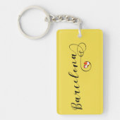 Porte-clés Heart Barcelona Keyring, Catalogne (Devant)