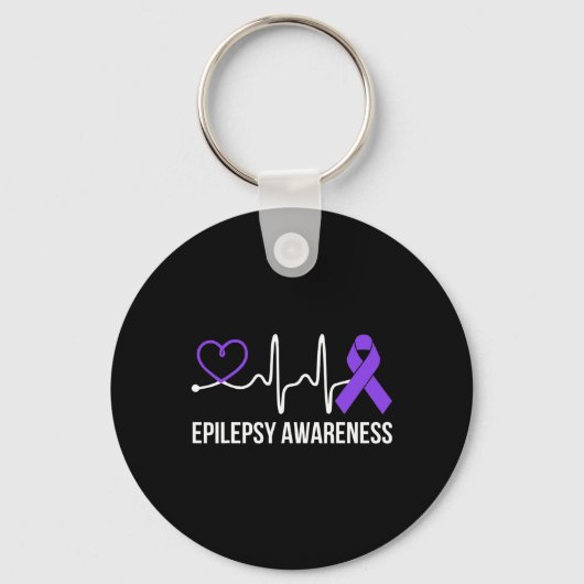 Porte-clés Heart-beat Epilepsy Sensibilisation à l'épilepsie  (Recto)