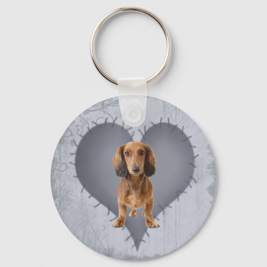 Porte-clés Heart Dachshund (Recto)