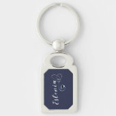 Porte-clés Heart Estonie Keyring, Drapeau estonien (Devant)