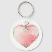 Porte-clés Heart key Chain, Any Name, Girl, Boy Kid (Verso)