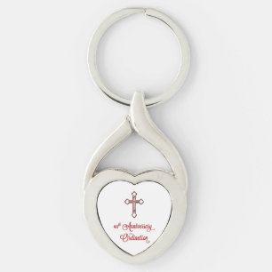 Porte-clés Heart Keychain, 40e anniversaire de l'ordination