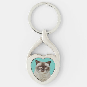 Porte-clés Heart Keychain & British Shorthair Cat