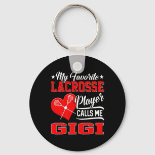 Porte-clés Heart My Favori Lacrosse Player Me Appelle Gigi