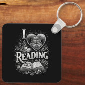 Porte-clés Heart of a Book Lover (Verso)