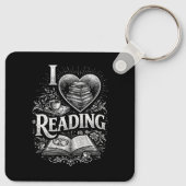 Porte-clés Heart of a Book Lover (Dos)