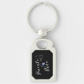 Porte-clés Heart Porto Rico Keyring, drapeau portoricain (Devant)
