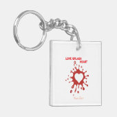 Porte-clés Heart Splash Art – Creative Love Expression Design (Devant gauche)