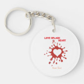 Porte-clés Heart Splash Art – Creative Love Expression Design (Devant)
