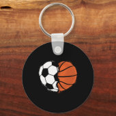 Porte-clés Heart Sports Soccer Sketll Ll Lover Valentines Day (Recto)