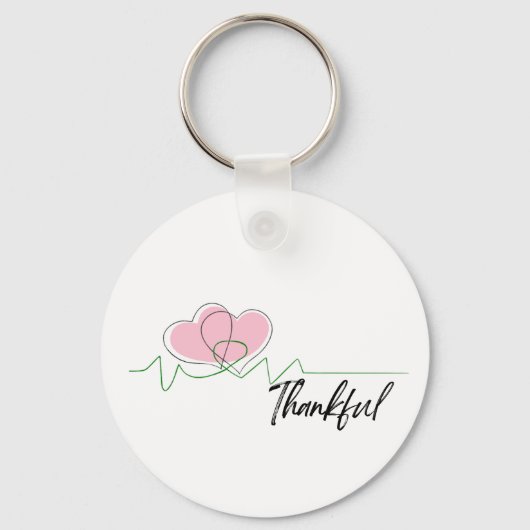Porte-clés Heart Thankful (Verso)