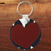 Porte-clés Heart with Black Flames Keychain (Recto)
