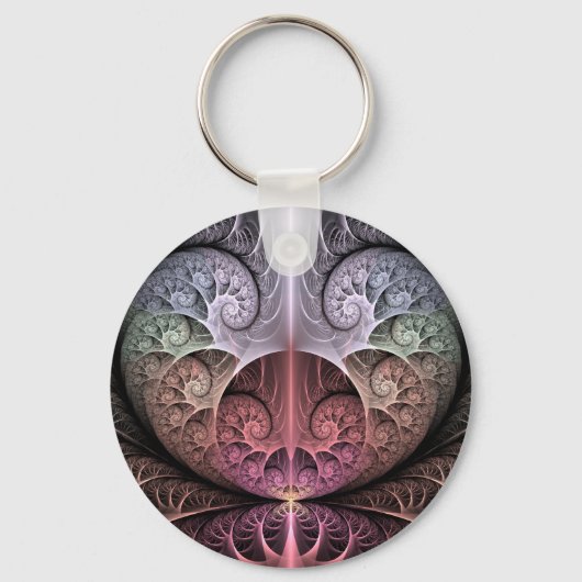 Porte-clés Heartbeat, Abstrait surreal Imaginaire Fractal Art (Recto)