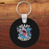 Porte-clés Heartbreaker Shark Cute Funny Love Design For Vale (Recto)