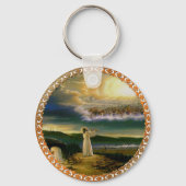 Porte-clés Heavens accueillant Embrasser Jésus à Dusk (Recto)