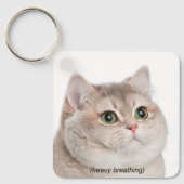 Porte-clés Heavy Breathing Cat Meme Double Sided Keychain (Recto)