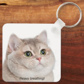 Porte-clés Heavy Breathing Cat Meme Double Sided Keychain (Verso)