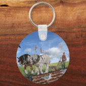 Porte-clés Heavy Horses Ploughing In March  (Verso)