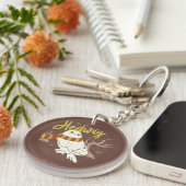 Porte-clés Hedwig Whimsical Forest Drawing (Devant droit)