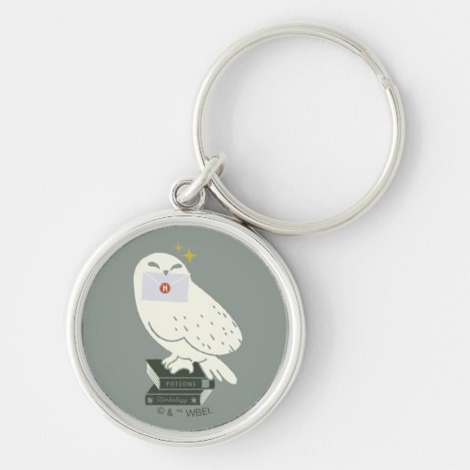 Porte-clés Hedwig With Letter Whimsical Drawing (Devant)