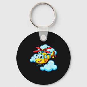 Porte-clés Hélicoptère de dessin animé jaune mignon hélicoptè