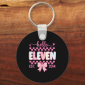 Porte-clés Hello Eleven Est 2014 Coquette Bow Happy 11th Birt (Recto)