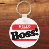 Porte-clés Hello My Name Is Boss (Recto)