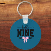 Porte-clés Hello Nine Est 2017 Coquette Bow 9th Birthday Girl (Recto)