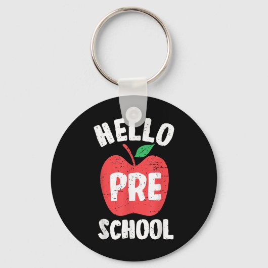 Porte-clés Hello Preschool First Day Of School Teacher Studen (Recto)