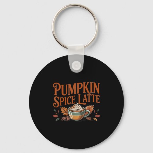 Porte-clés Hello Pumpkin Latte Sce Coffee Love Fall Season (Recto)