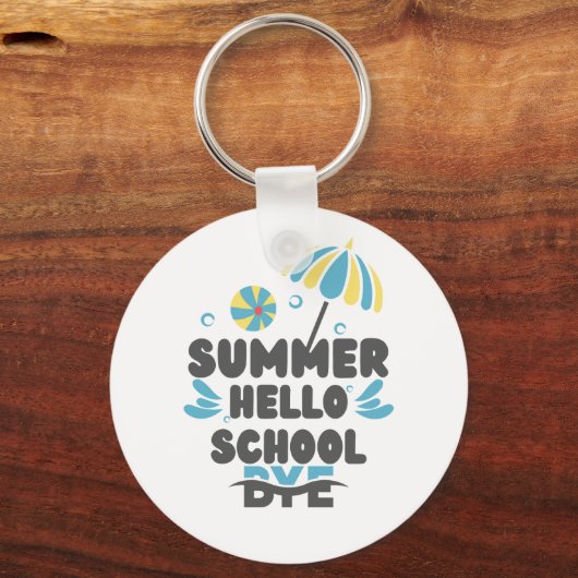 Porte-clés Hello Summer Bye School Acrylic Keychain (Verso)