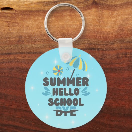 Porte-clés Hello Summer Bye School Acrylic Keychain (Verso)