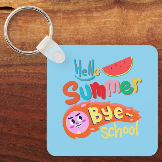 Porte-clés Hello Summer Bye School Art (Recto)