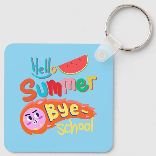 Porte-clés Hello Summer Bye School Art (Dos)