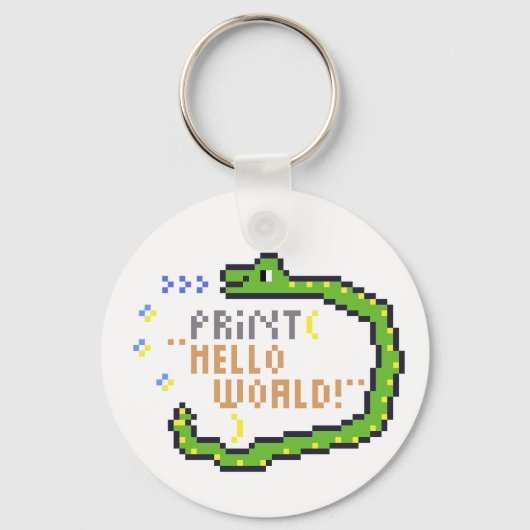 Porte-clés hello word en python! (Recto)