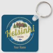 Porte-clés Helsinki capitale de l'orignal Finlande souvenir v (Dos)
