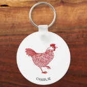 Porte-clés Hen Chicken Personnalisé (Recto)
