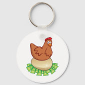 Porte-clés Hen Sur Un Oeuf D'Or (Verso)