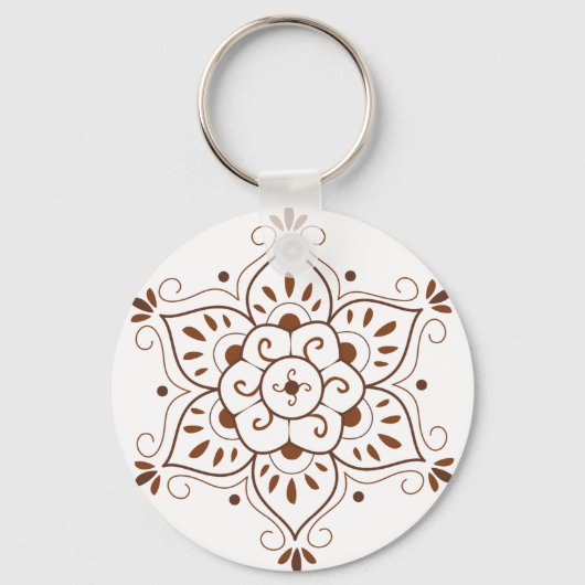 Porte-clés Henna Tattoo Mandala (Recto)