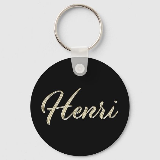 Porte-clés Henri Name whitegold Button (Recto)