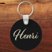 Porte-clés Henri Name whitegold Button (Recto)